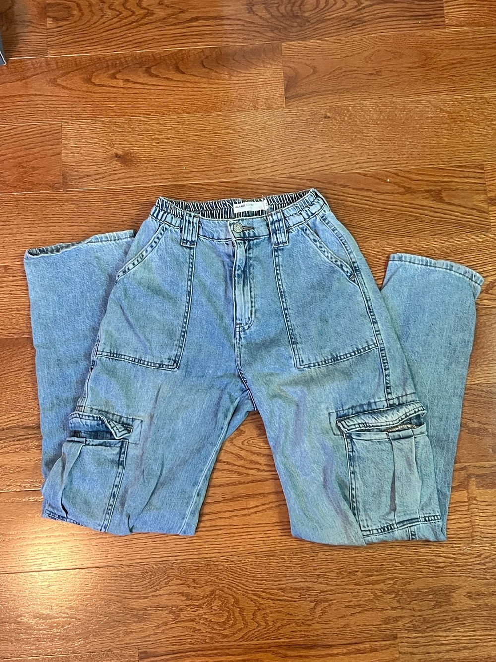 Garage Blue Cargo Jeans - Comfortable Casual Style